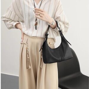 Black Leather Shoulder Bag